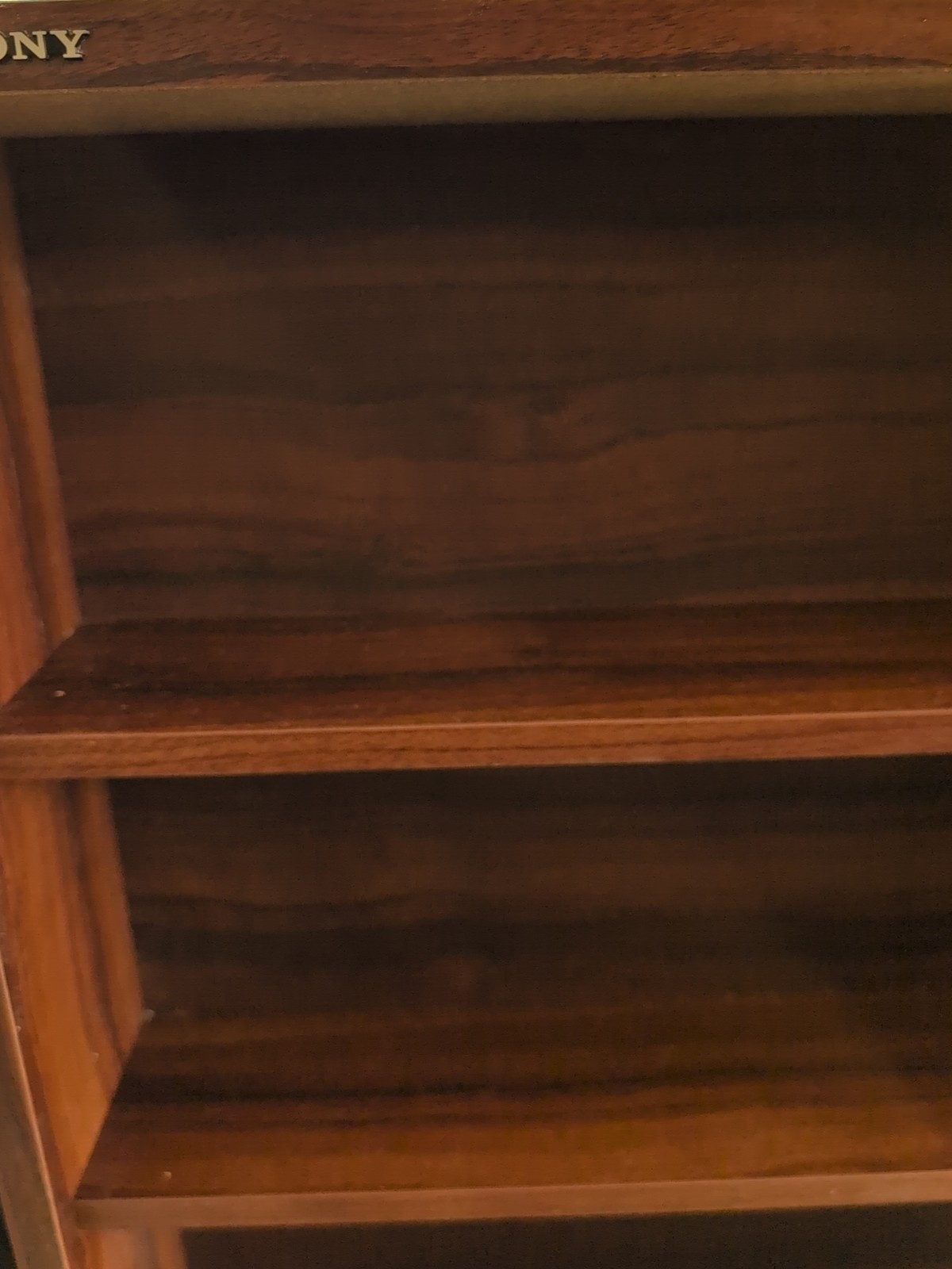 Sony Beta-Max Tape Shelf Rare Vintage Wood. Great Condition.