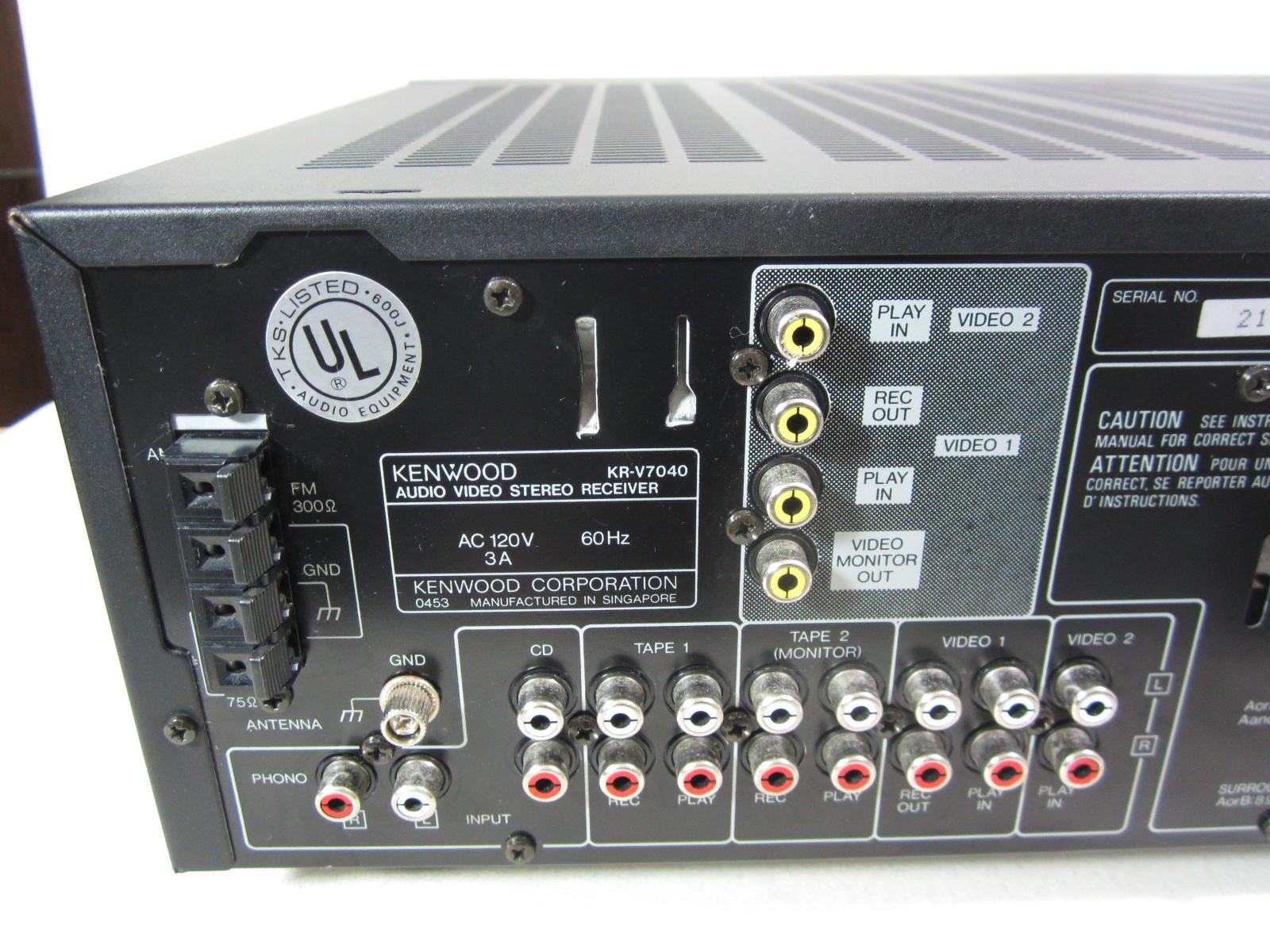 Vintage Kenwood KR-V7040 Stereo Receiver with Remote RC-7040 Tested