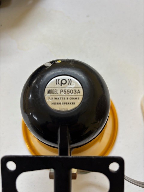 Vintage PACE Model P5503A Horn Speaker 6 WATTS 8 OHMS