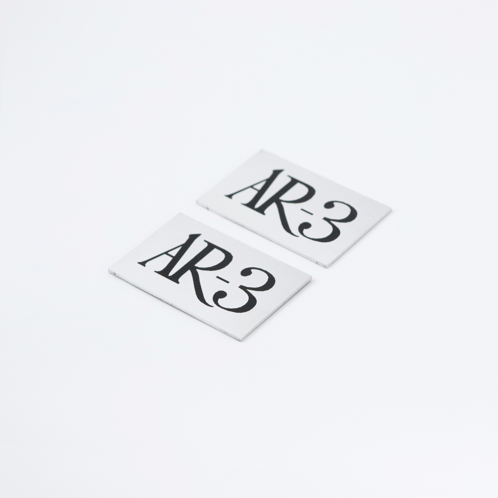 AR-3 Acoustic Research Speaker Badge Aluminum Logo 42mm(1.65″)X26mm(1.02″)