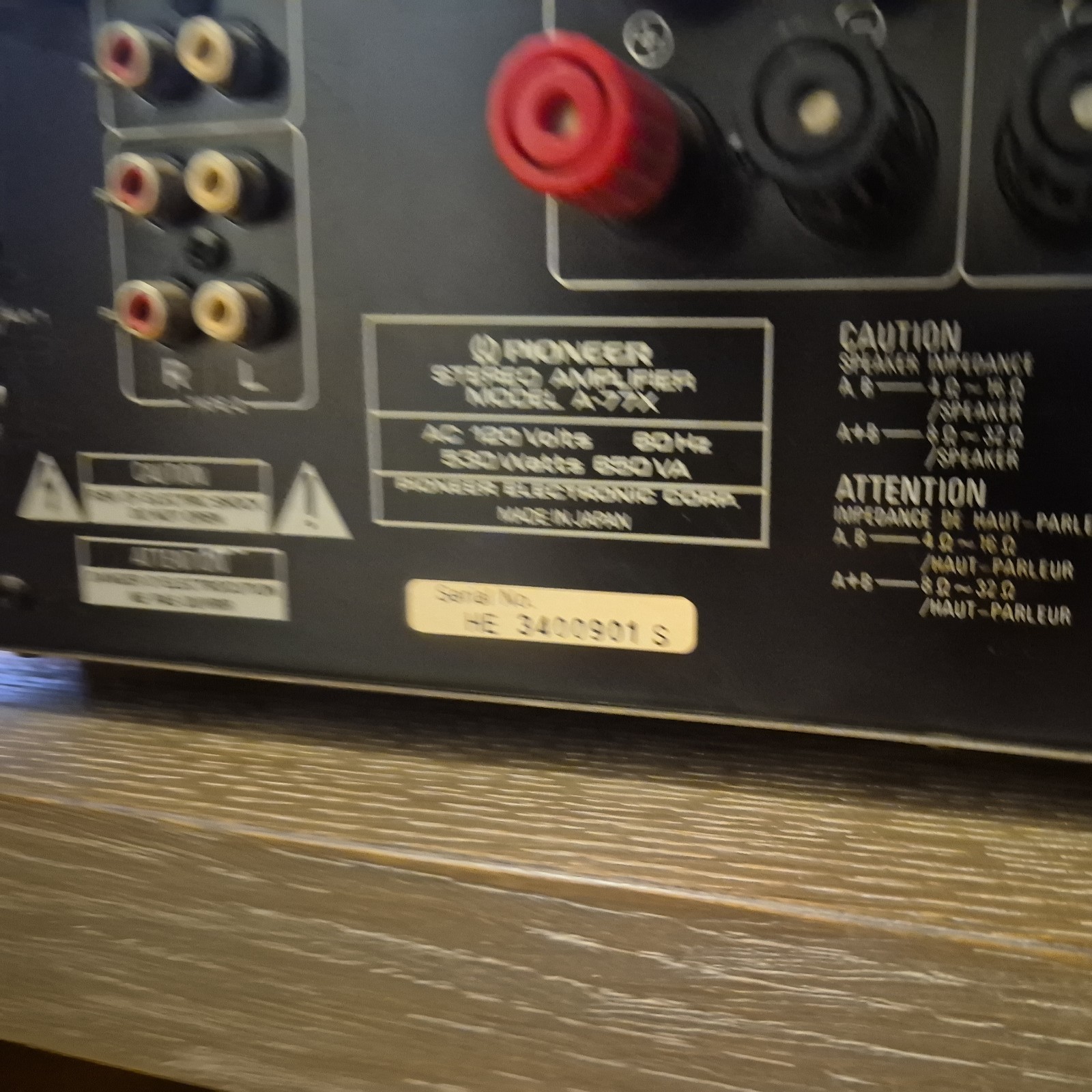 Pioneer A-77X Stereo Amp