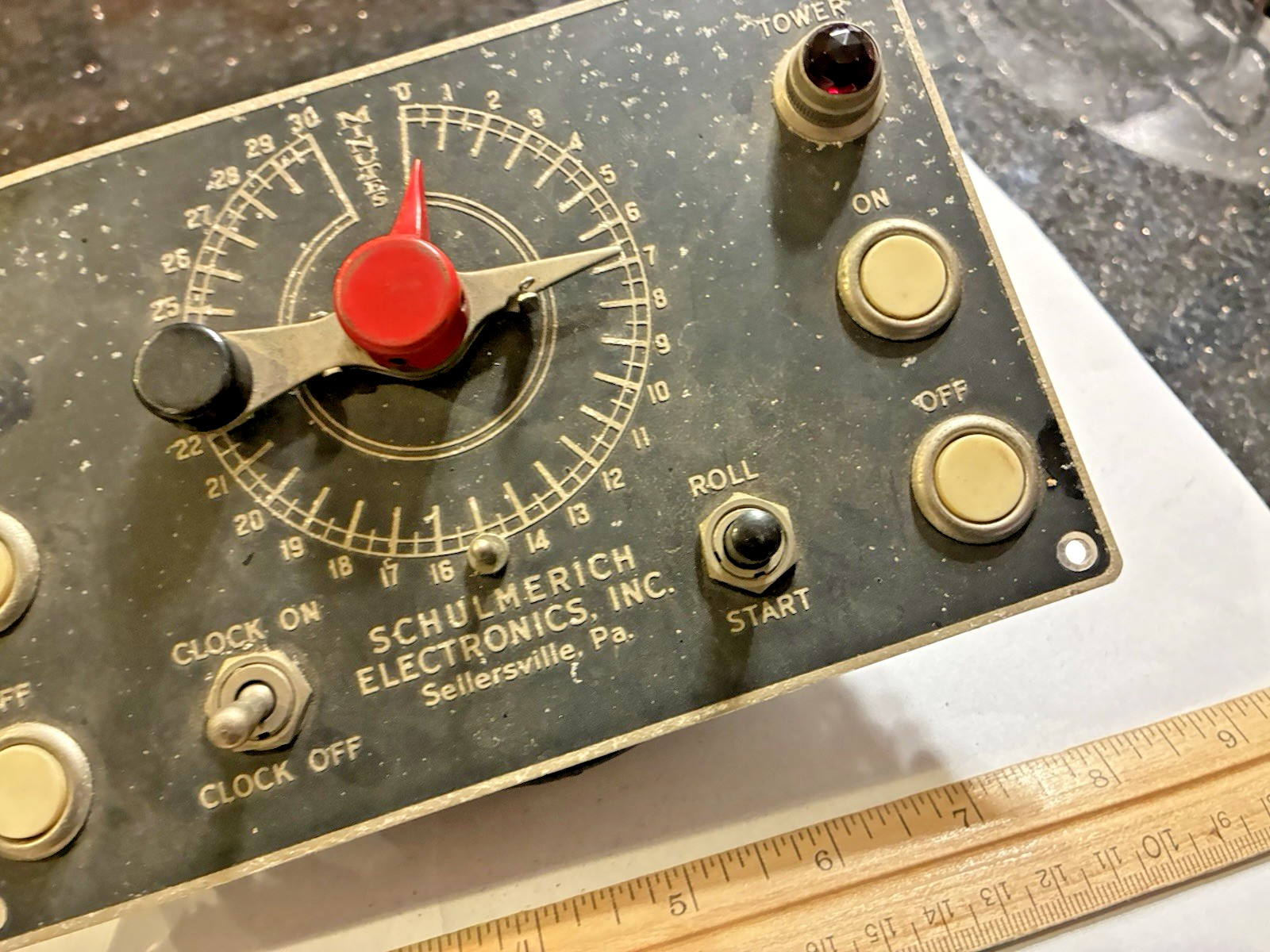 VINTAGE SCHULMERICH ELECTRONICS INC. INDUSTRIAL or CHURCH TIMER CONTROL PANEL