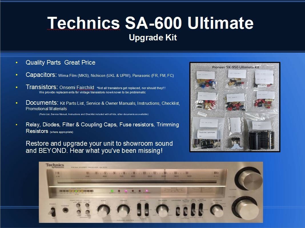 Technics SA-600 Receiver Ultimate Upgrade Kit Genuine Parts Restoration