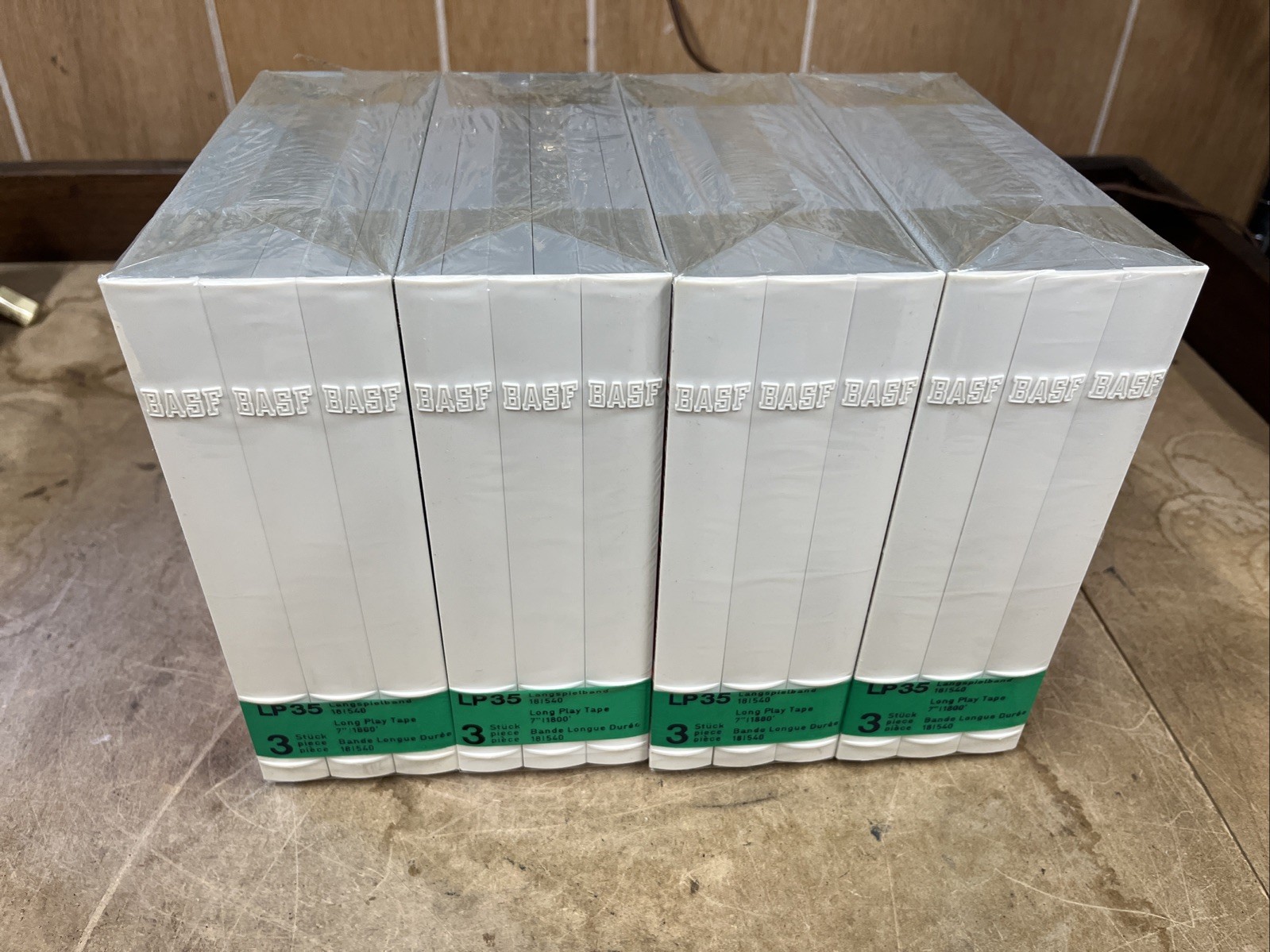 Lot Of 12 BASF LP35 – 1800’ Long Play Recording Tape – New Sealed