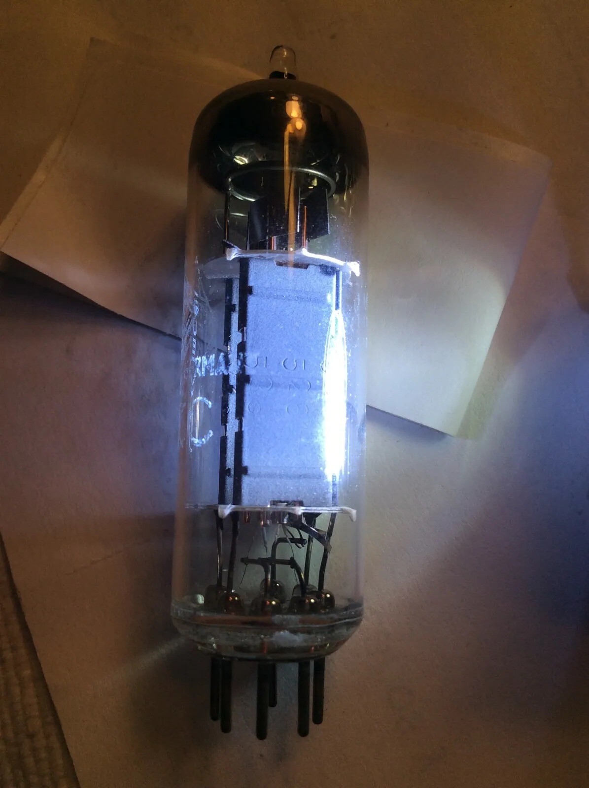 (2) Tube E90CC Telefunken Akin to E80CC E92CC 6211 Duo Triode Long Box-Plate