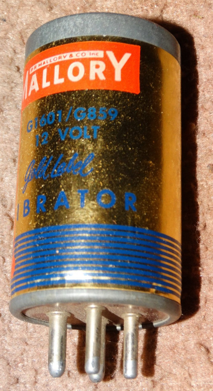 MALLORY 12 Volt Vibrator 4 Pin style model G1601/G859 Non working NOS as-is
