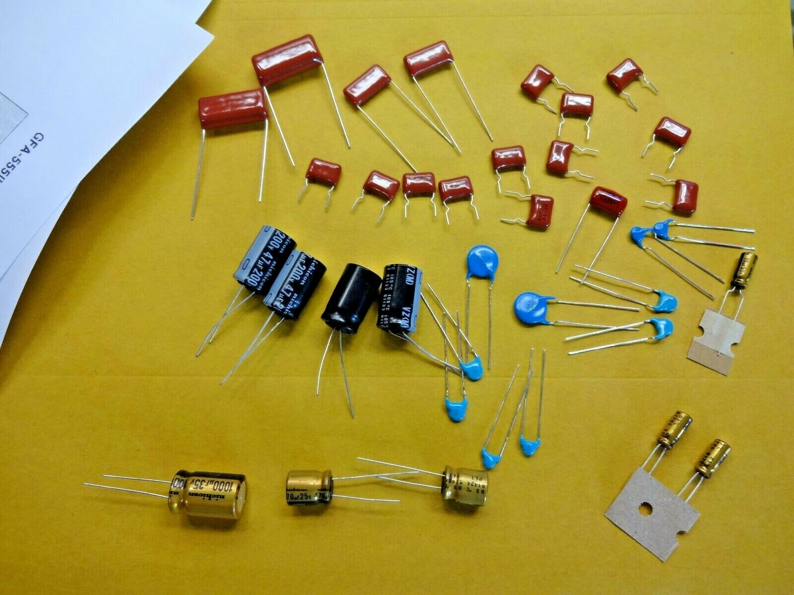 ADCOM GFA-555II POLYPROPYLENE ELECTROLYTIC CAPACITOR KIT AS REQUESTED