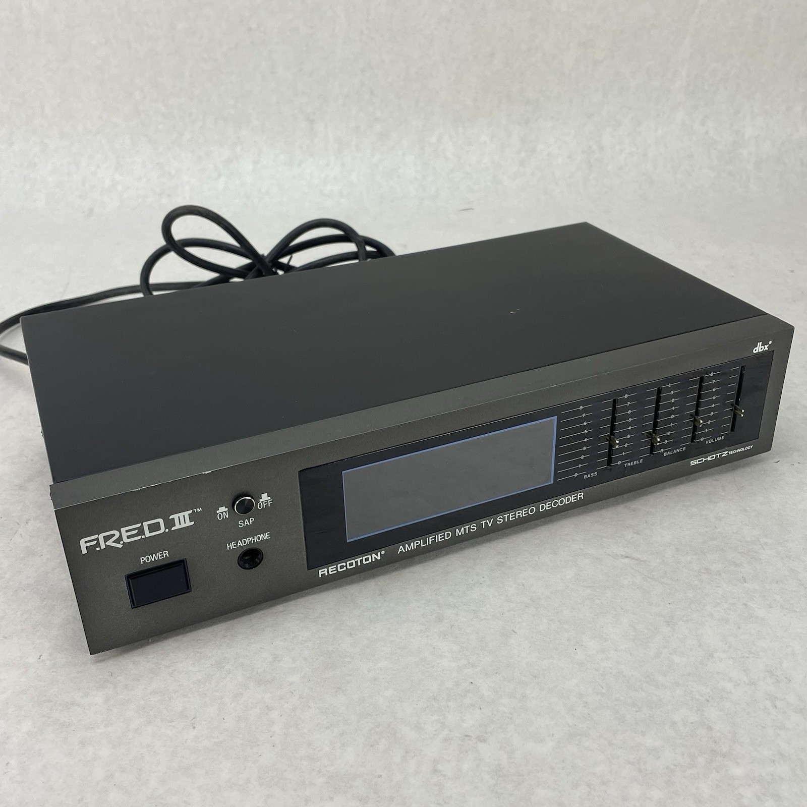 FRED F.R.E.D III Recoton DBX Amplified Entertainment MTS Decoder Stereo Amp V624