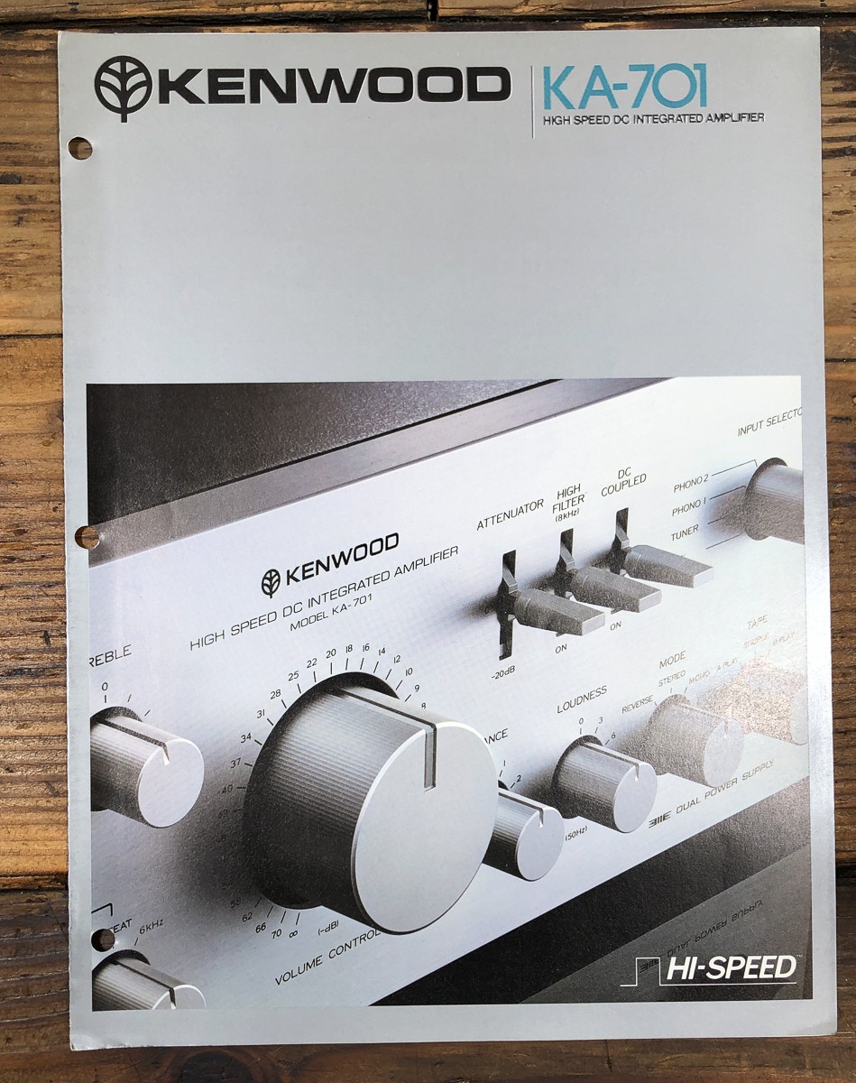 Kenwood KA-701 Amplifier Dealer Brochure *Original*