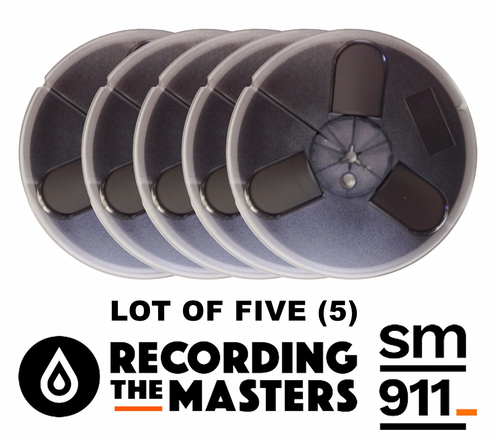 LOT OF(5) SM911 RTM PYRAL RMG RMGI TAPE REEL TO REEL 1/4″ X 1200′ 7″ PLASTIC NEW