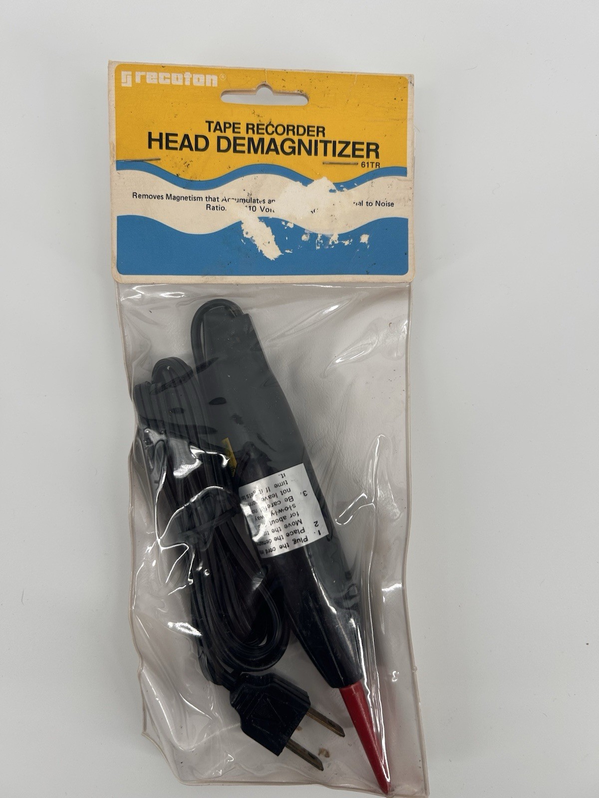 Vintage Recoton Tape Recorder Head Demagnetizer 61TR Audio Cassette reel Tool US