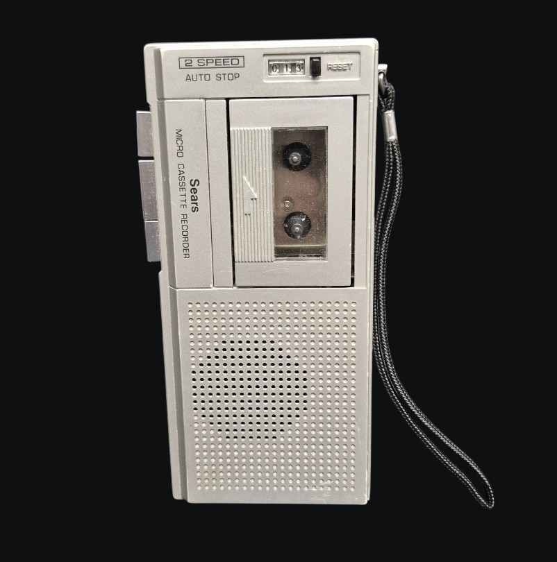 Sears Vintage Micro Cassette Recorder 2 Speed Model 304 Battery Tested