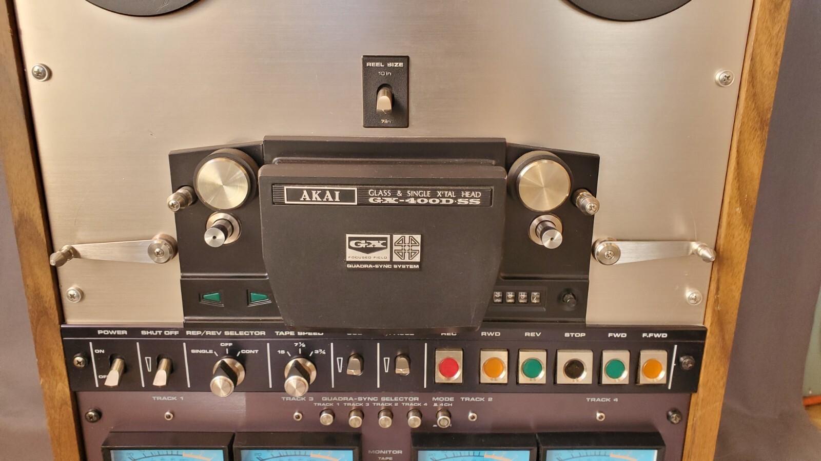 AKAI GX-400DSS Reel-to-Reel Stereo Tape Deck W/RC-17 Remote Control, EUC, TESTED