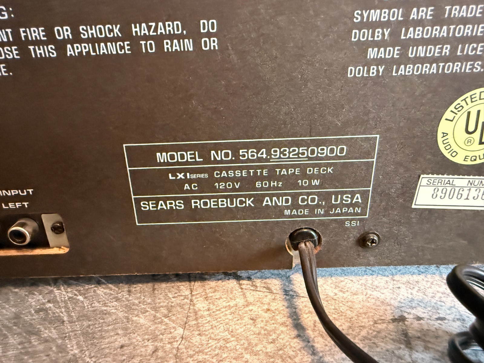 Sears LXI Series Metal 564.93250900 Cassette Tape Deck Tested – See Video!