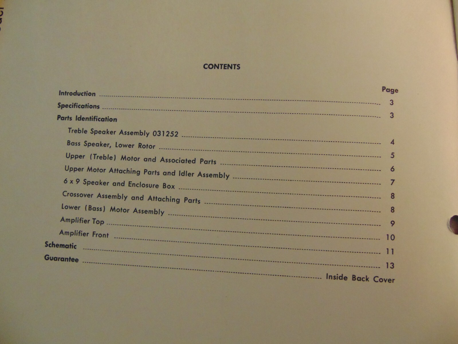 Leslie Speaker 251 Service Repair Shop Manual Schematics