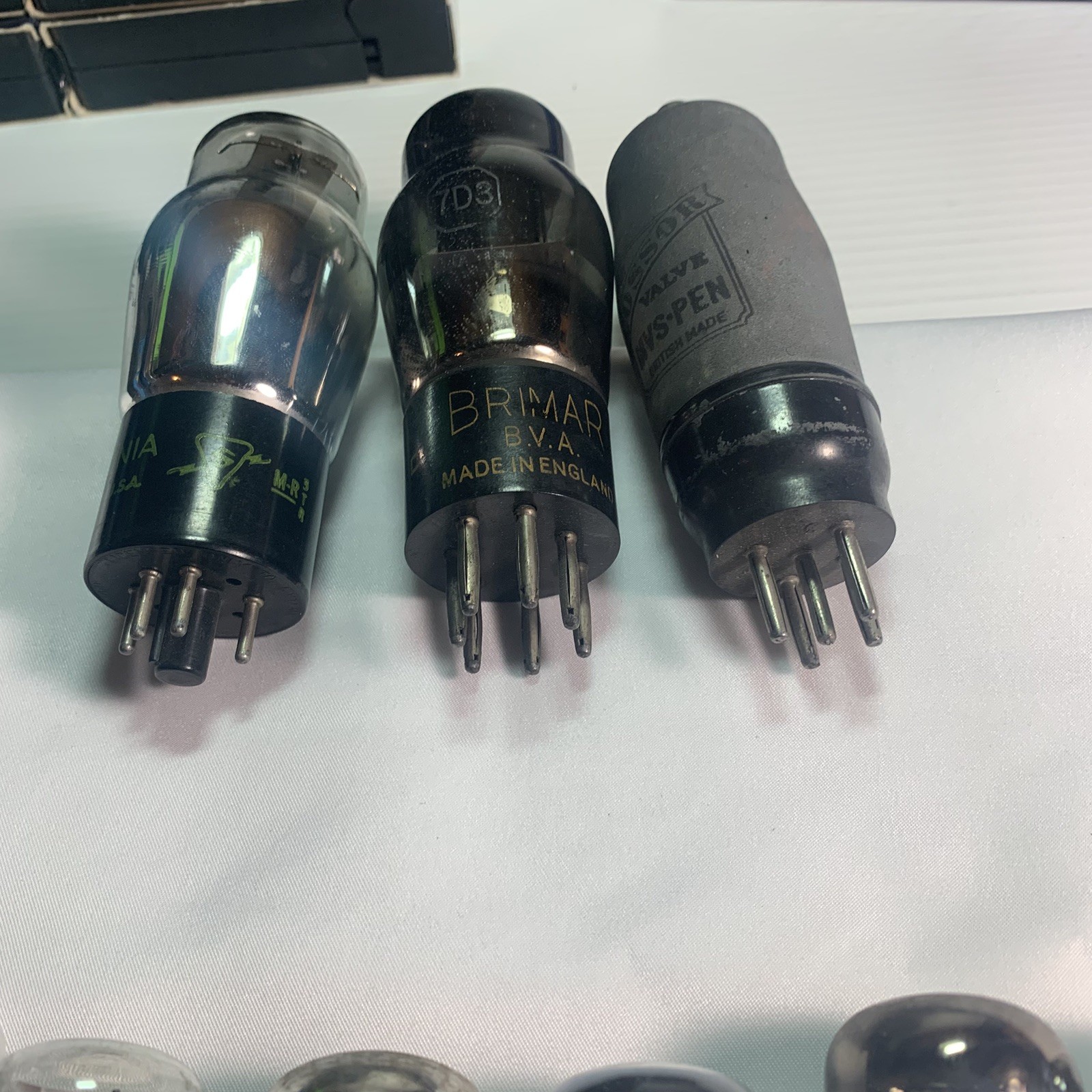 Vintage Radio Audio Amplifier Vacuum Tubes Lot x9 RCA Sylvania Tung Sol Cossor