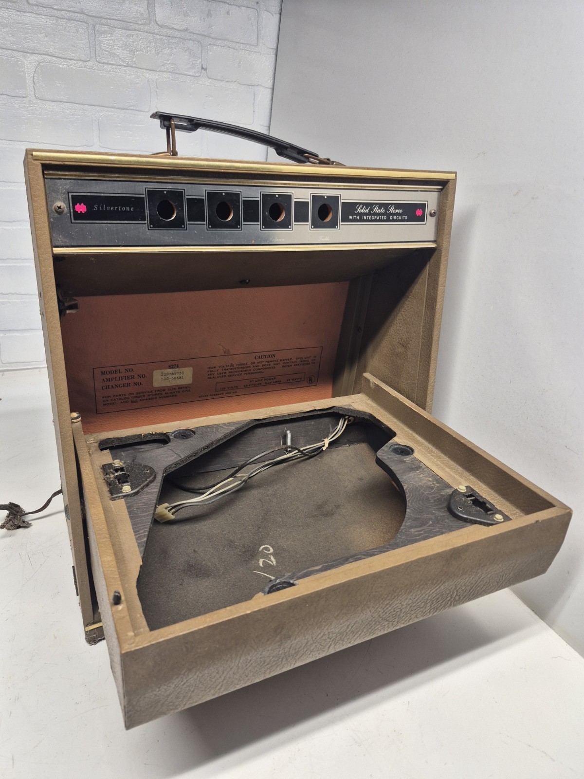 Sears Silvertone Model 8274 Suitcase Record Player Shell