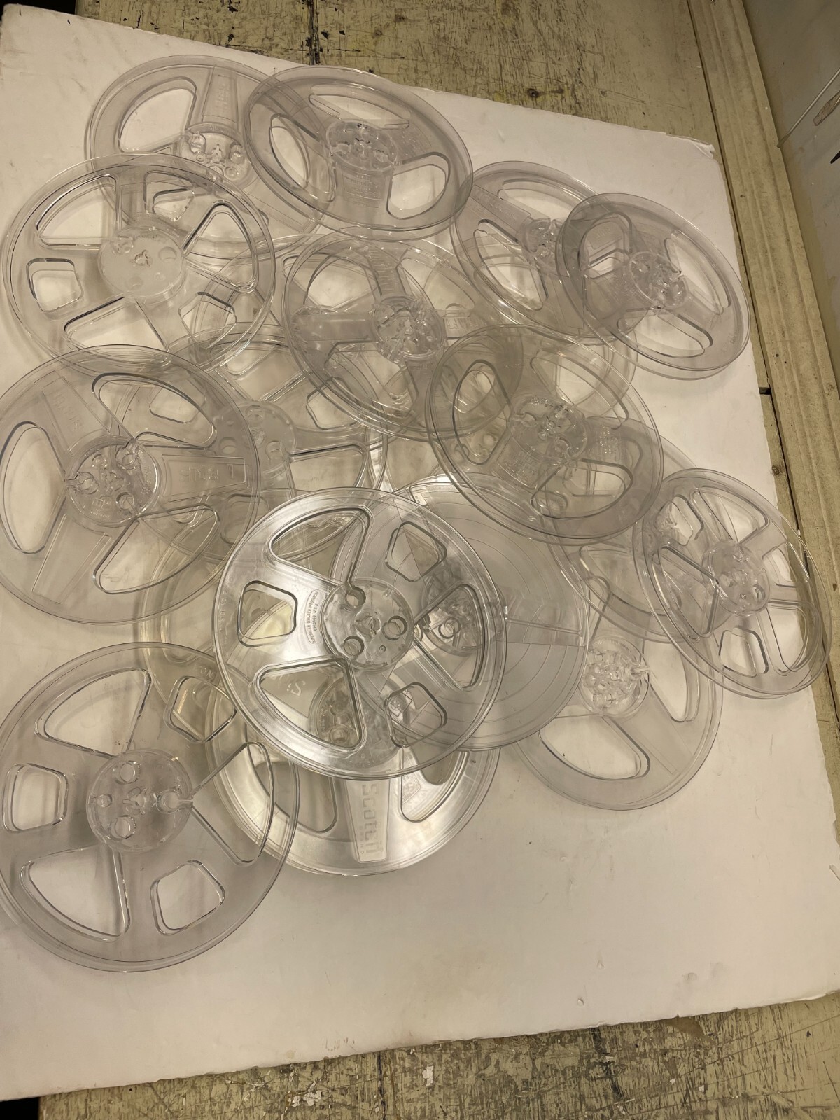 reel to reel ,Take-up reel 1/4″ 7″ clear plastic