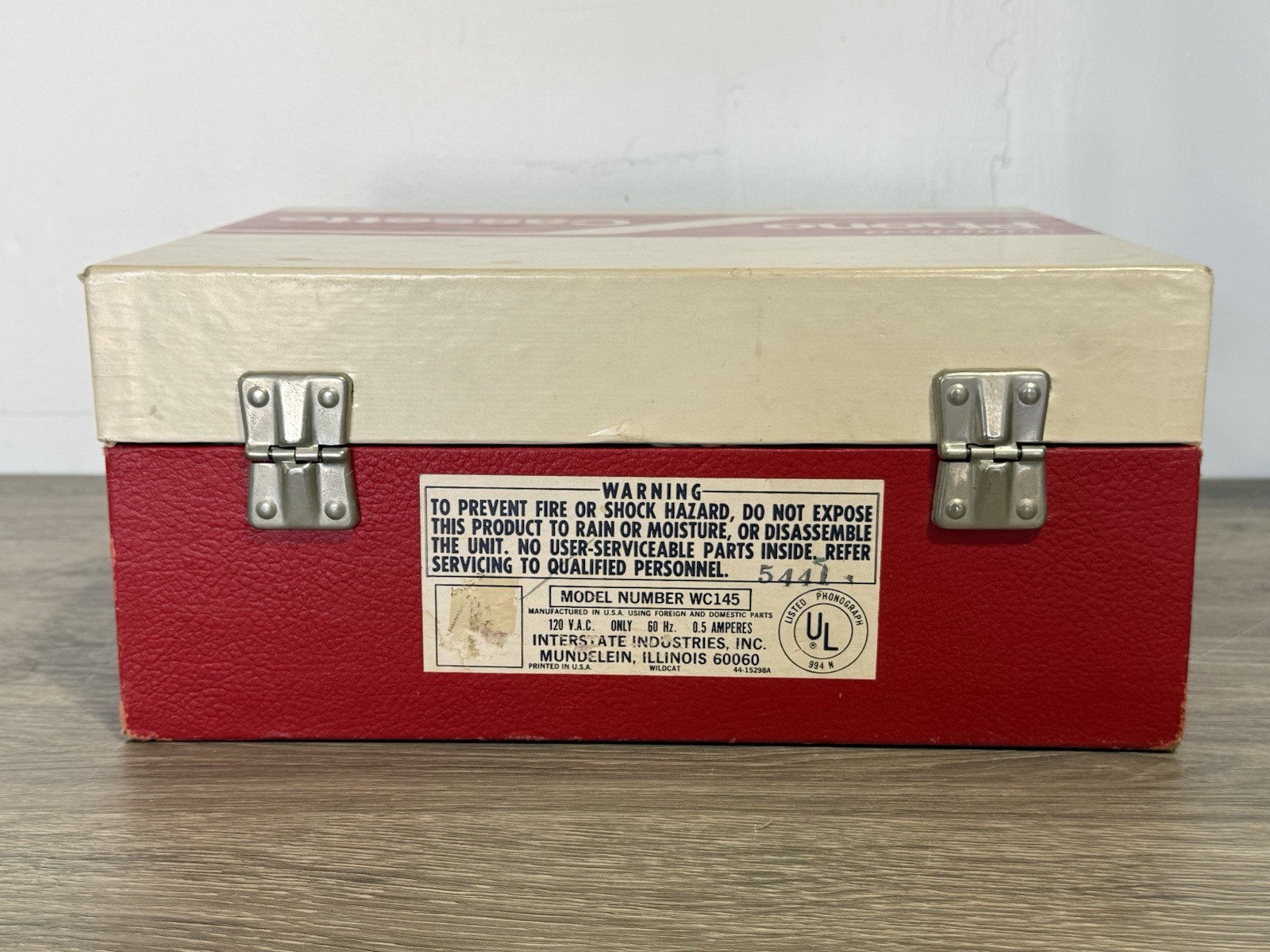 Wildcat Portable Phono Record/Cassette Player WC145: Record Player Please Read