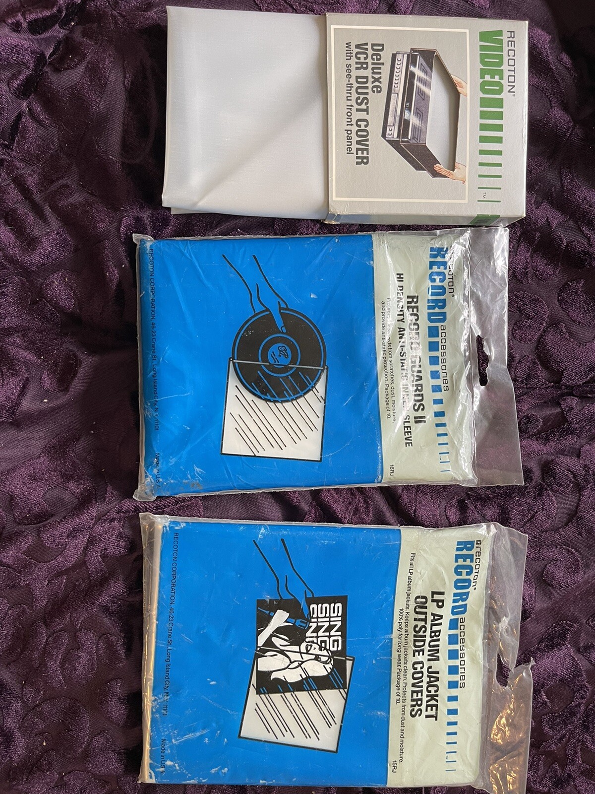 Vintage Recoton VHS Video Record Album Guards Lot