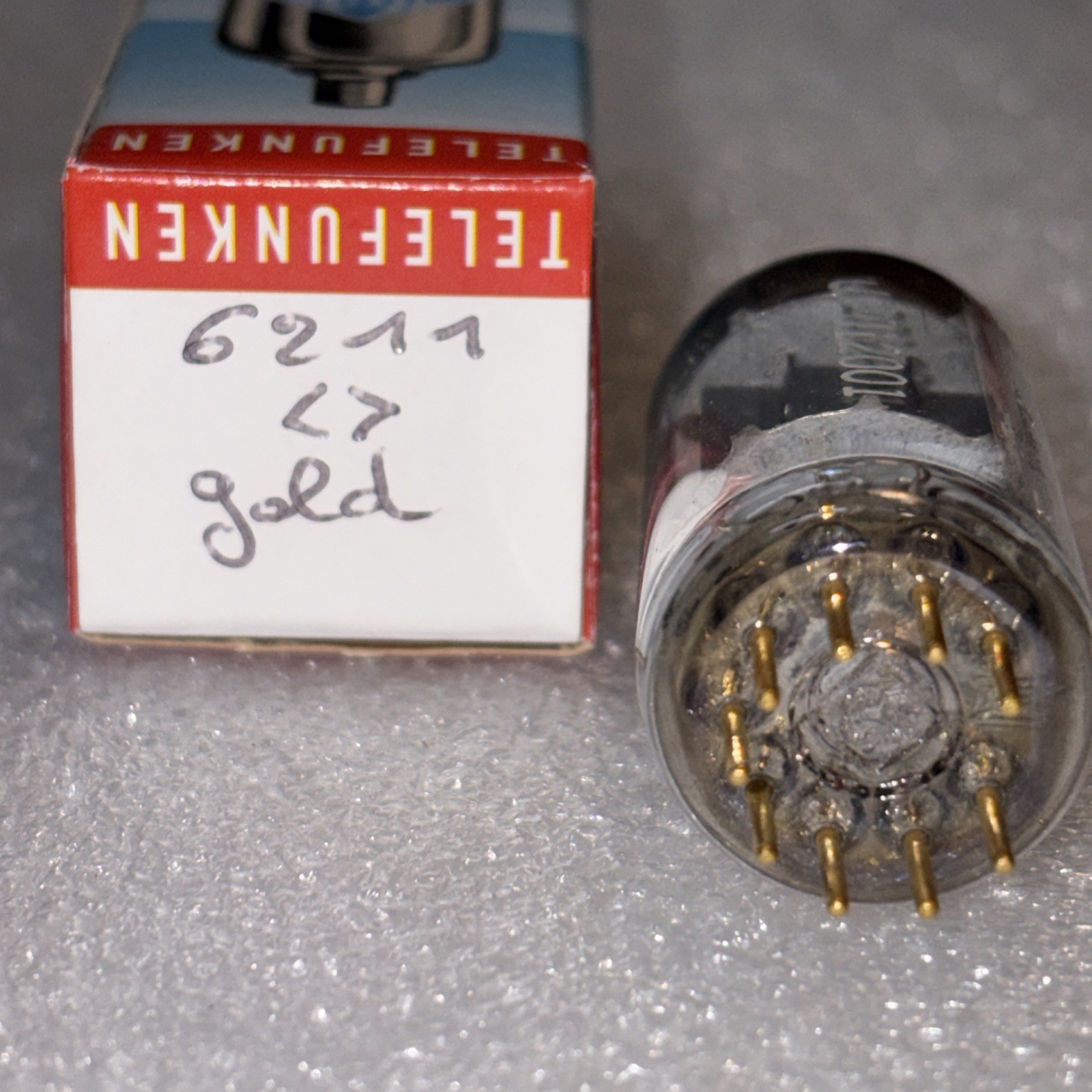 RARE GOLD PIN NOS TELEFUNKEN 6211 TUBE SIM TO ECC801s WEST GERMANY AMPLITREX NOS