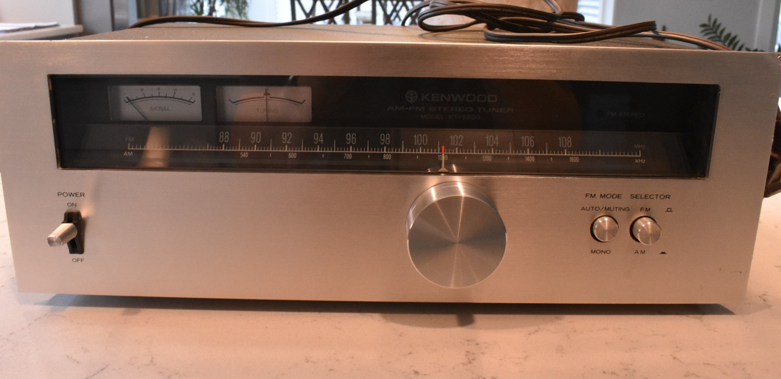 Vintage Kenwood KT-5500 AM/FM Stereo Tuner – Made in Japan – Tested