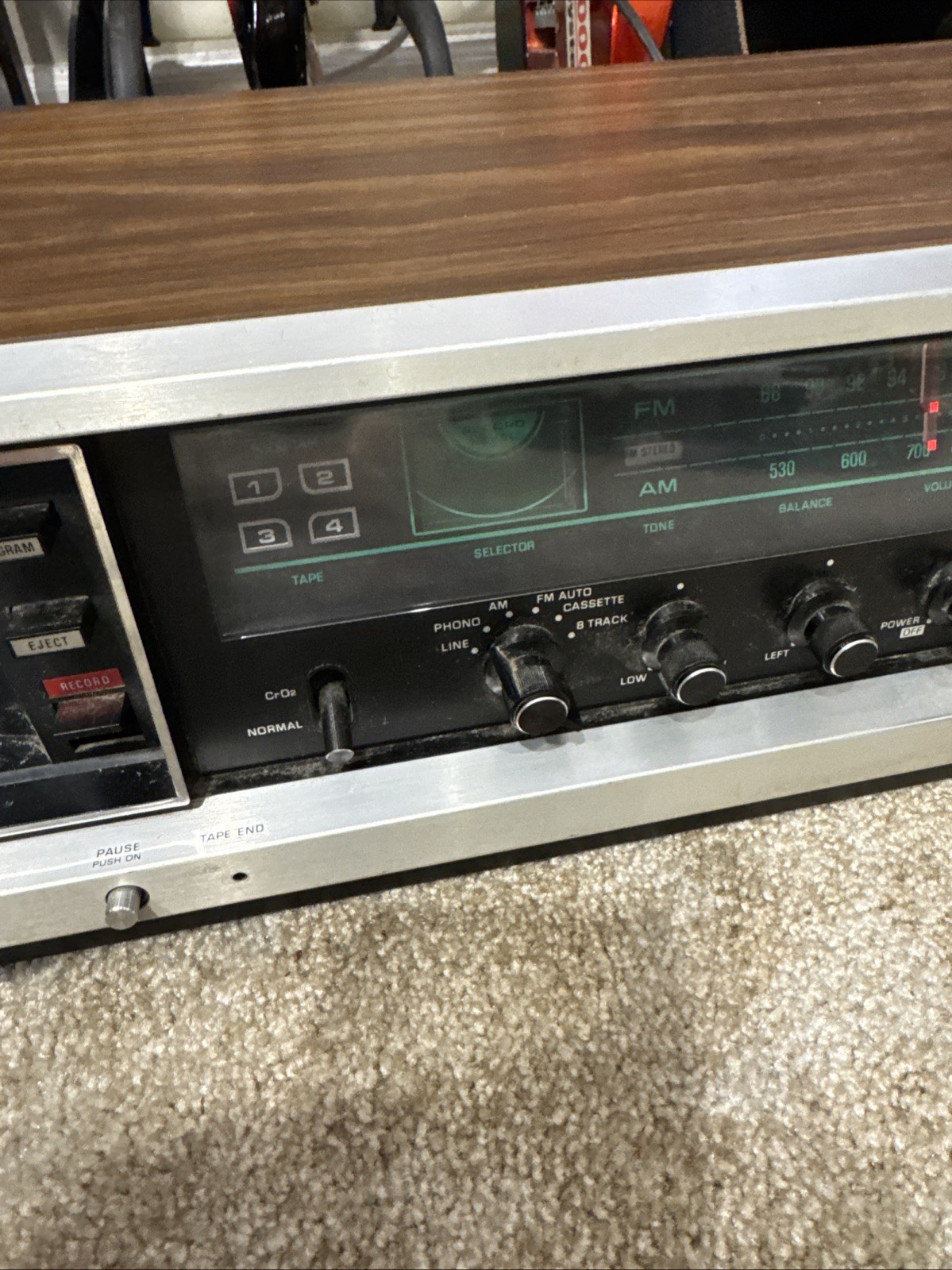 Vintage Panasonic RS-284S 8 Track Recorder Player AM-FM Radio Stereo Tuner