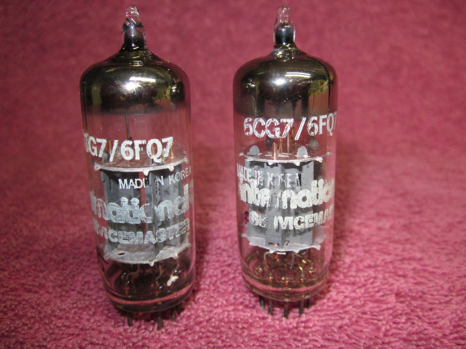 Matched Balanced Pair ICC Short Plate Tubes 6FQ7 6CG7