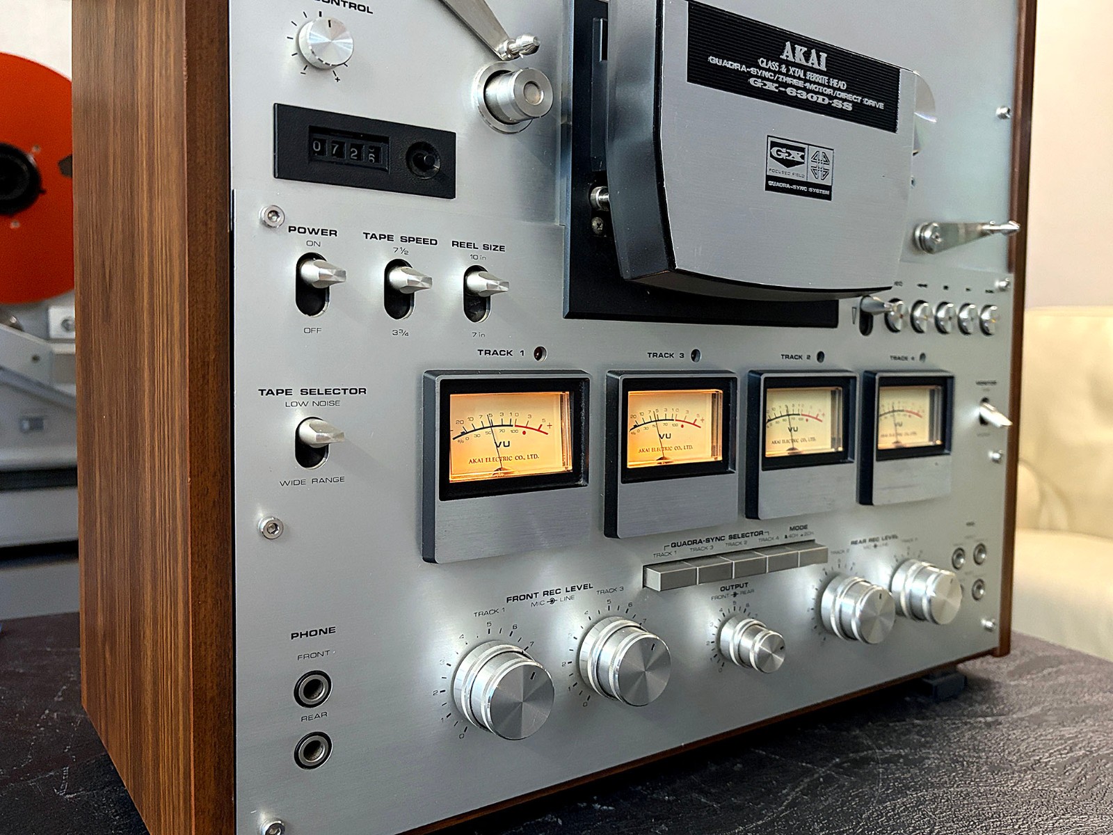 Akai GX-630D-SS Stereo/Quadra 2/4 Ch Reel to Reel Serviced + 30-Day $ Guarantee