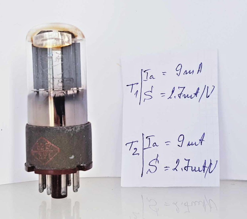 1 x TESTED 6N8P Shuguang CHINA 1962y Replace 6N8S 6SN7 ECC32 TUBE METAL BASE