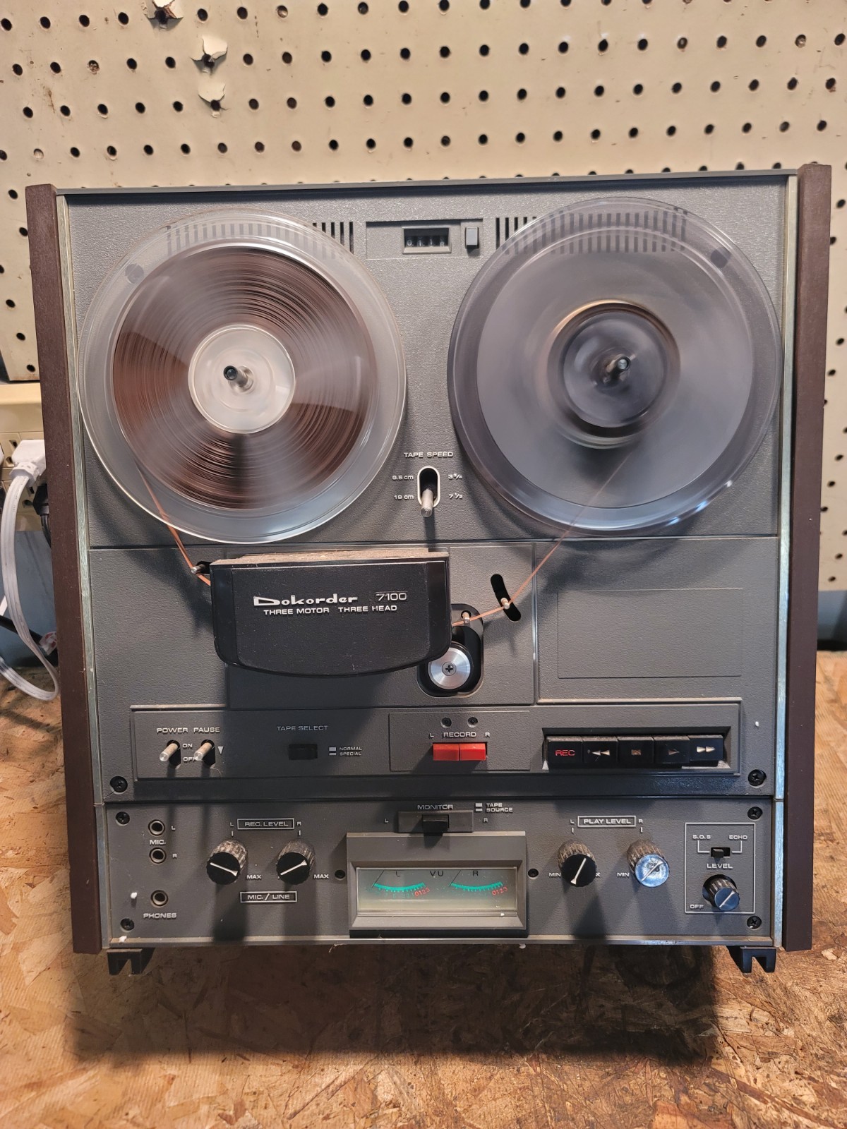Dokorder 7100 Three Motor Three Head Reel to Reel Tape Recorder PARTS ONLY