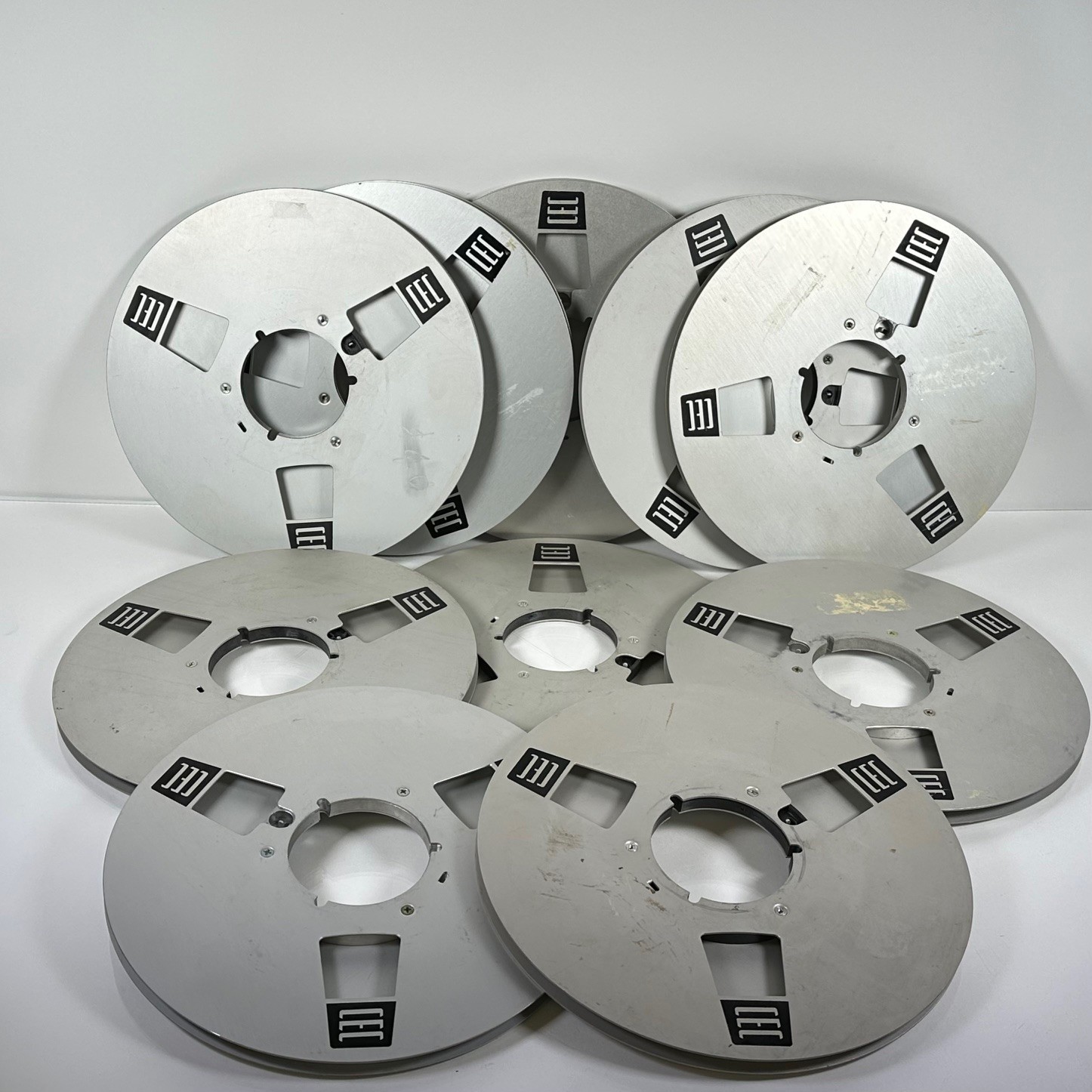 (Lot of 10) CEC, Scotch Metal Tape Reel 10.5″ x 1/4″ Take Up