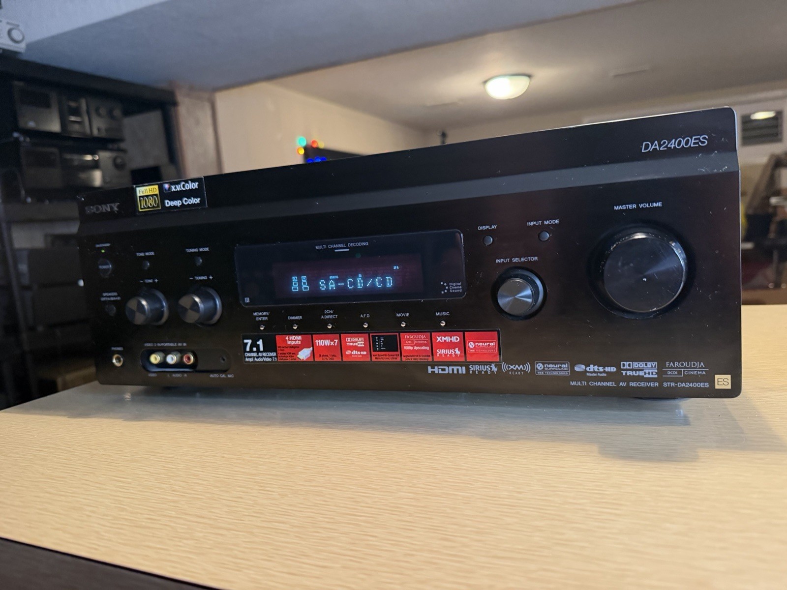 Sony STR-DA2400ES AV Receiver 7.1 Channel Surround Sound Amplifier Fresh Service