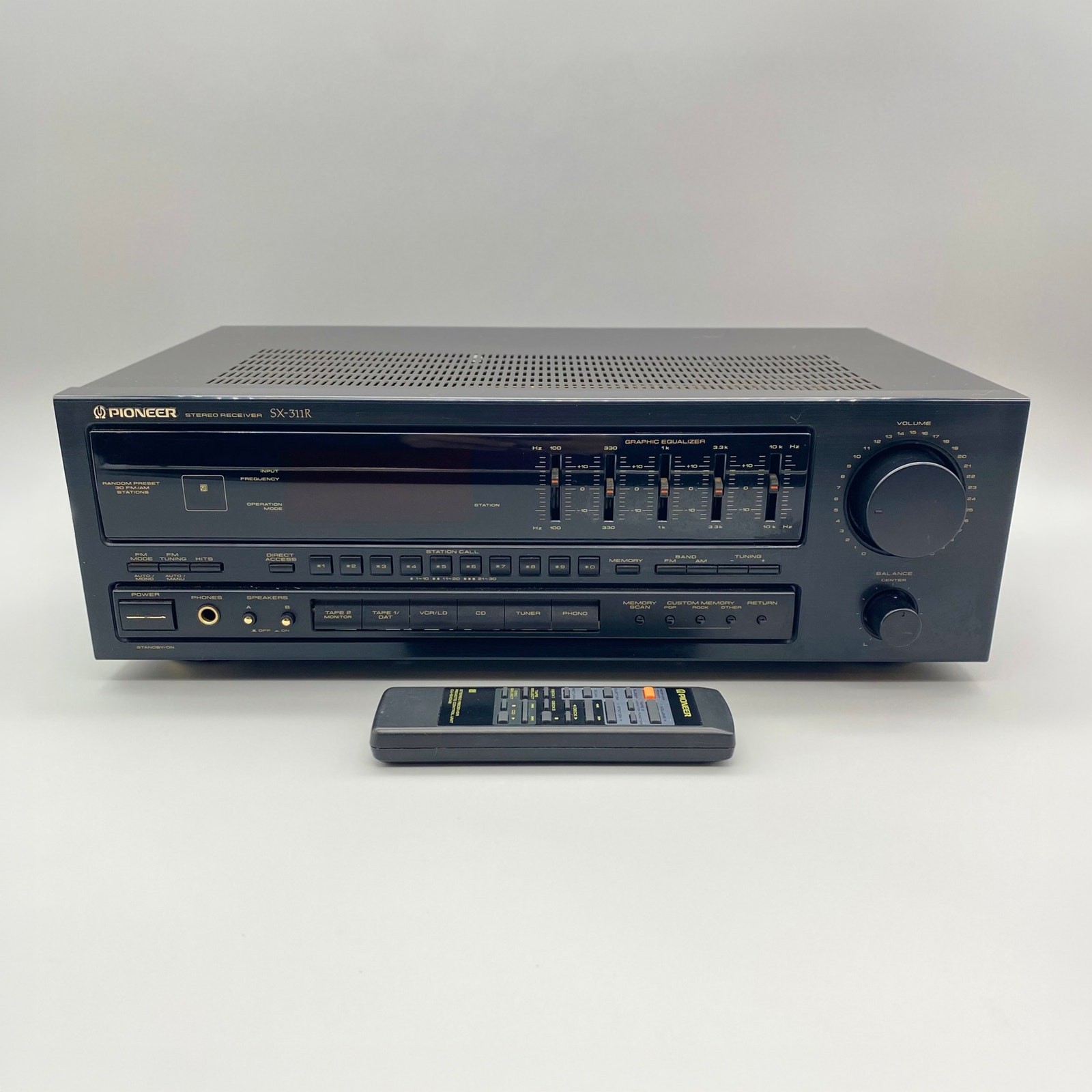 Vintage 1990s Pioneer SX-311R Stereo Receiver Japan 5-Band EQ Phono w OEM Remote