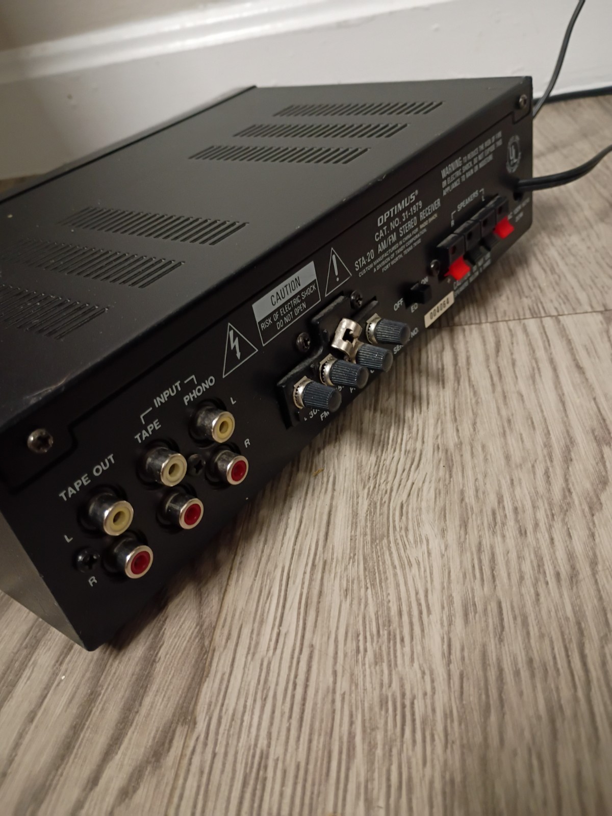 OPTIMUS STA-20 AM/FM STEREO RECEIVER 31-1979 TESTED FULLY NO REMOTE