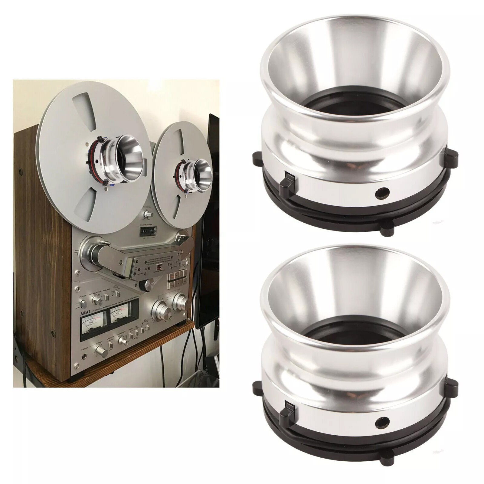 Pair Professional NAB Hub Adapters 10in Opener For Reel To Reel Tape Recorders