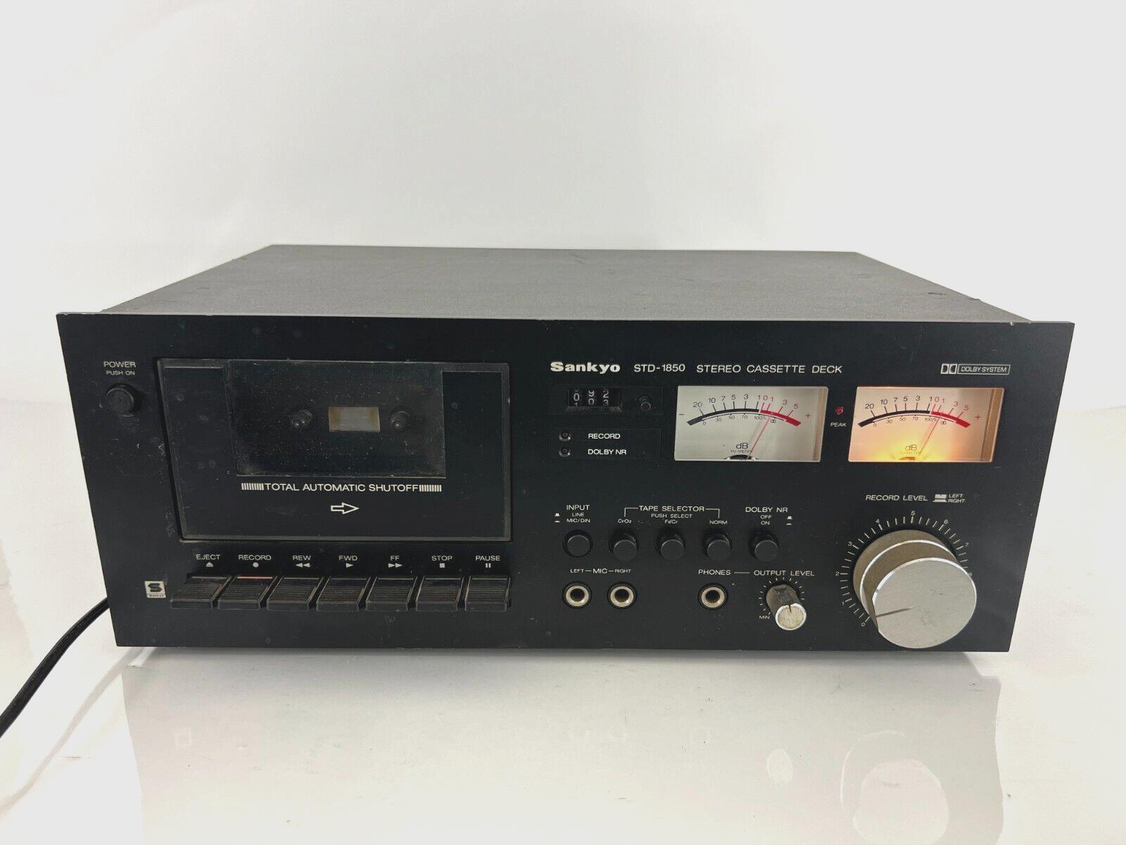 Sankyo STD-1850 Stereo Cassette Deck Black – For Parts