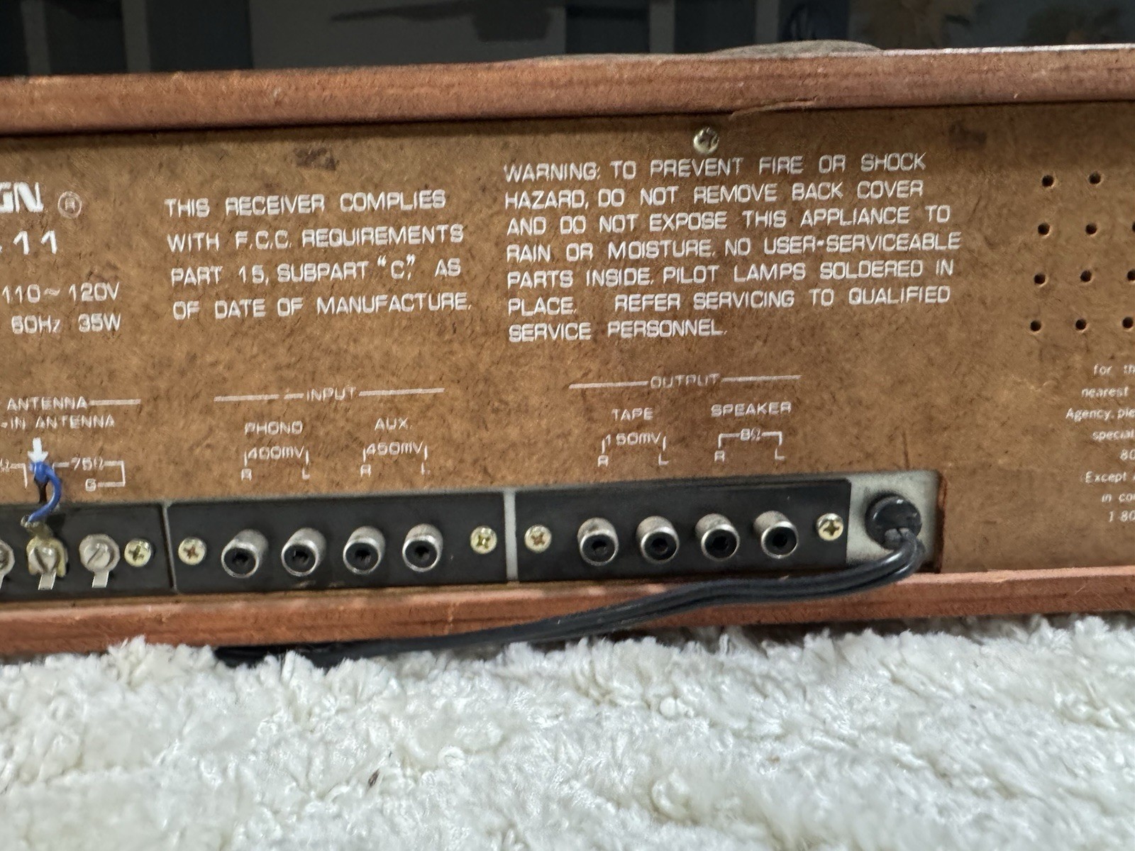 Vintage Soundesign 4411 AMFM Radio Stereo 8 Track Cassette Player Tested Working