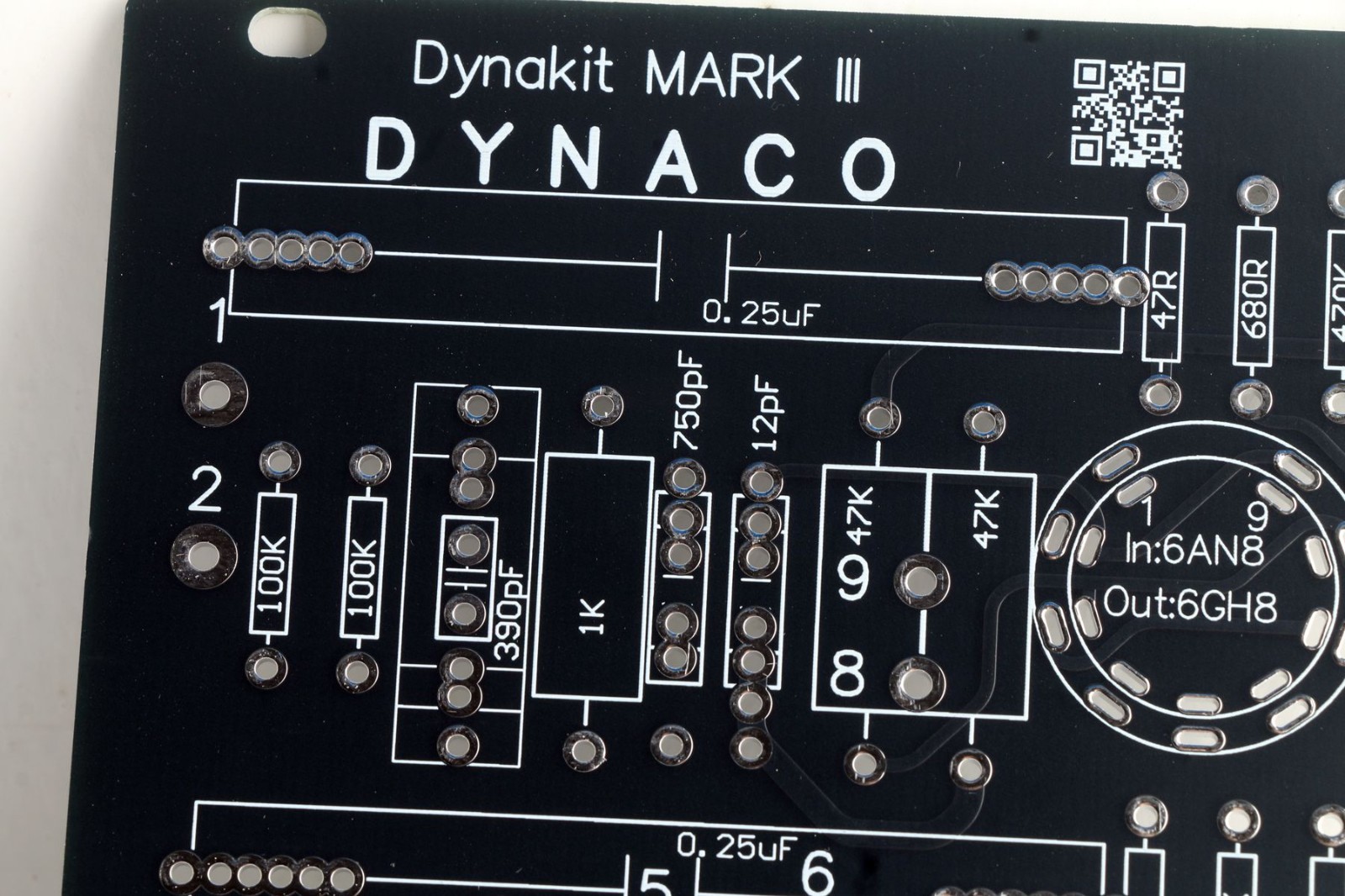 Pair 2pcs Dynaco Mark III mk3 6AN8 driver bare DIY board