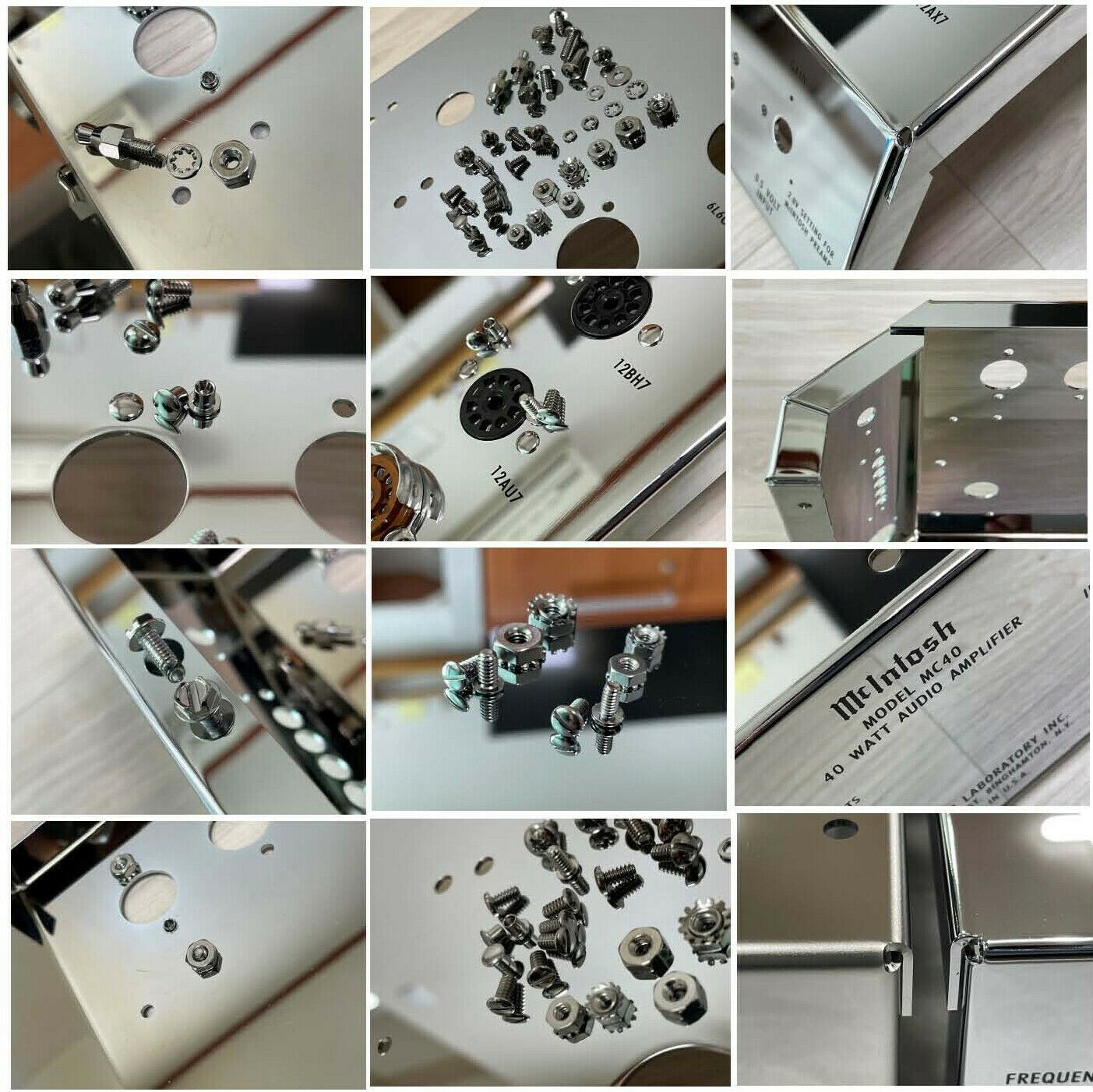 McINTOSH MC240 240 AMPLIFIER SUPER MIRROR POLISHED & CHROME PLATED CHASSIS – DIY