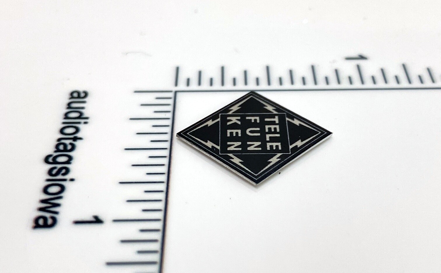 Equipment Badge Custom Made Aluminum Small Size 3/4″