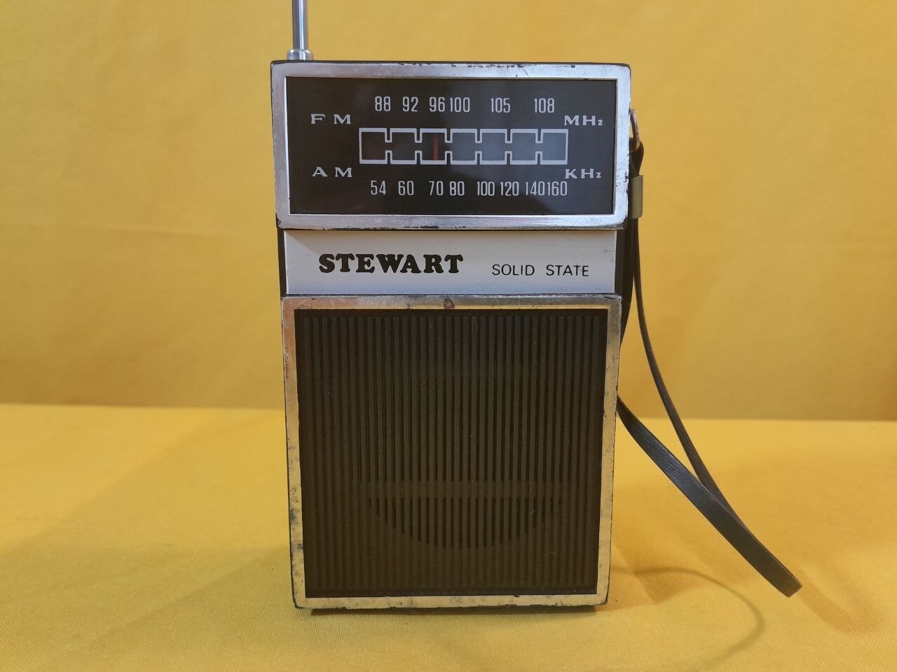 Vintage Stewart AM FM Solid State Portable Radio Model TR-1 Transistor RD6