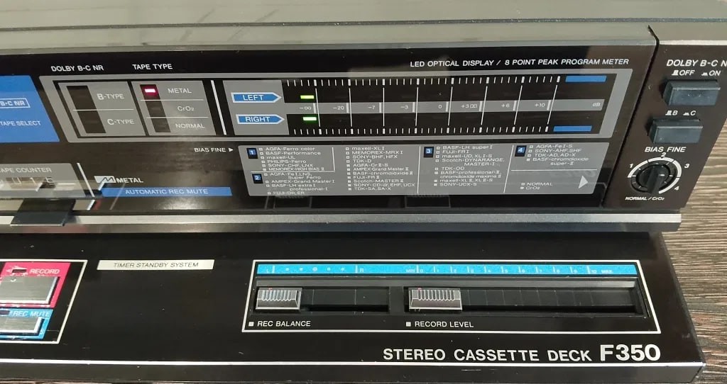 AIWA AD-F350E Rare Vintage Stereo Cassette Deck Warranty Serviced