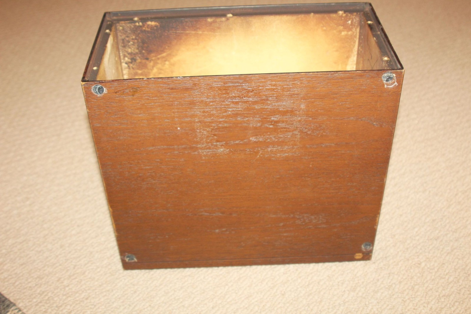 Vintage G.E. Wood Grain Receiver Amp Part – Original Case Housing 14.25 x 12.75″