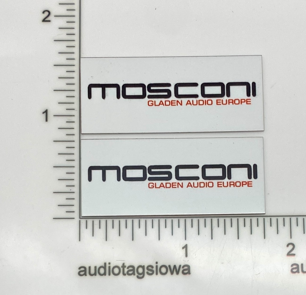 Mosconi Gladen Audio Europe Speaker Grill Badges Pair Custom Made Aluminum