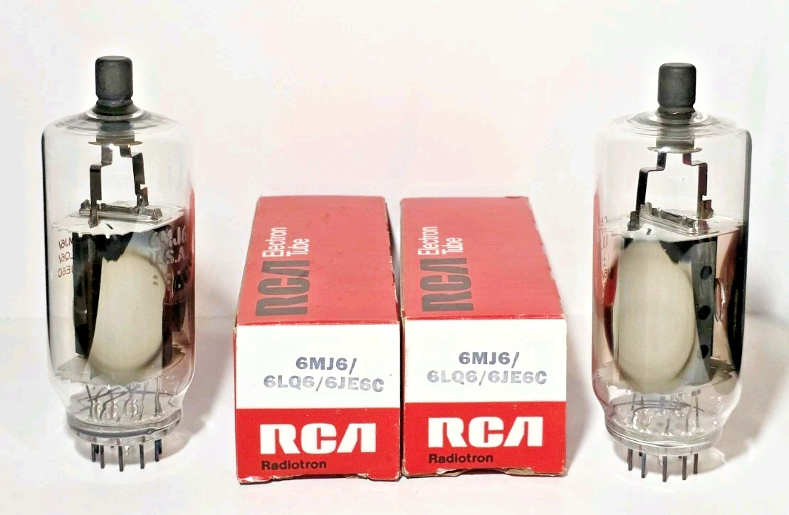 Date Matched Pair RCA 6MJ6 / 6LQ6 / 6JE6C Vacuum Tube Tested NOS On TV -7