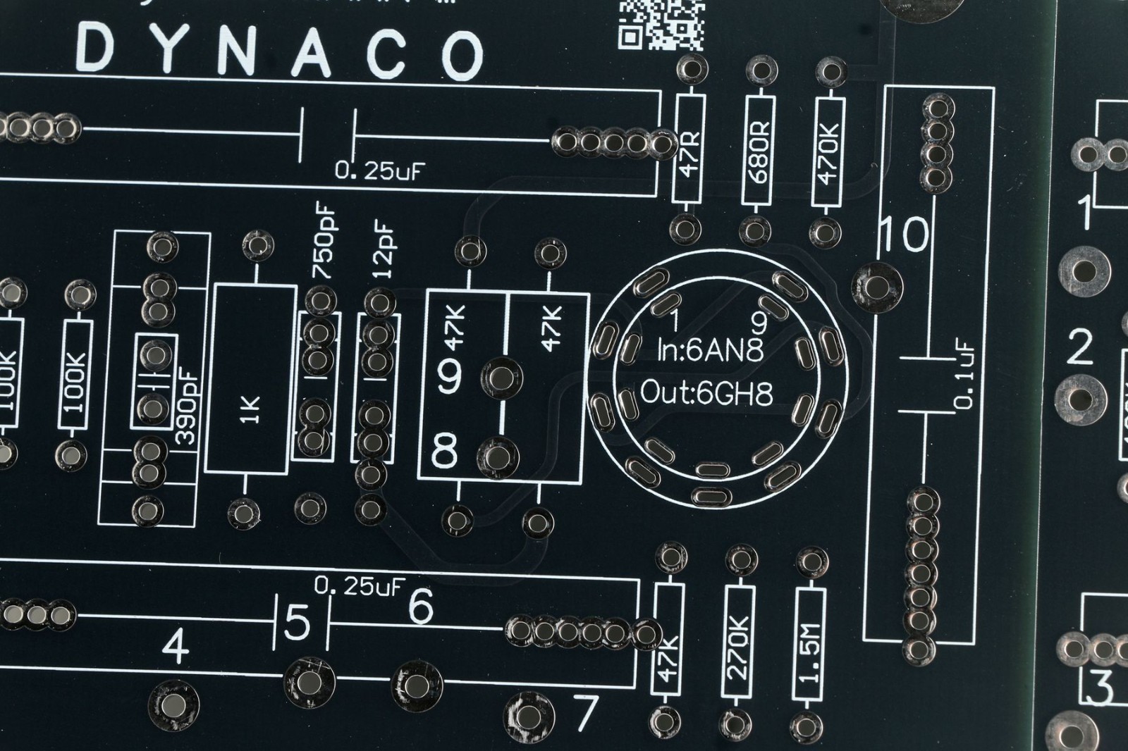Pair 2pcs Dynaco Mark III mk3 6AN8 driver bare DIY board