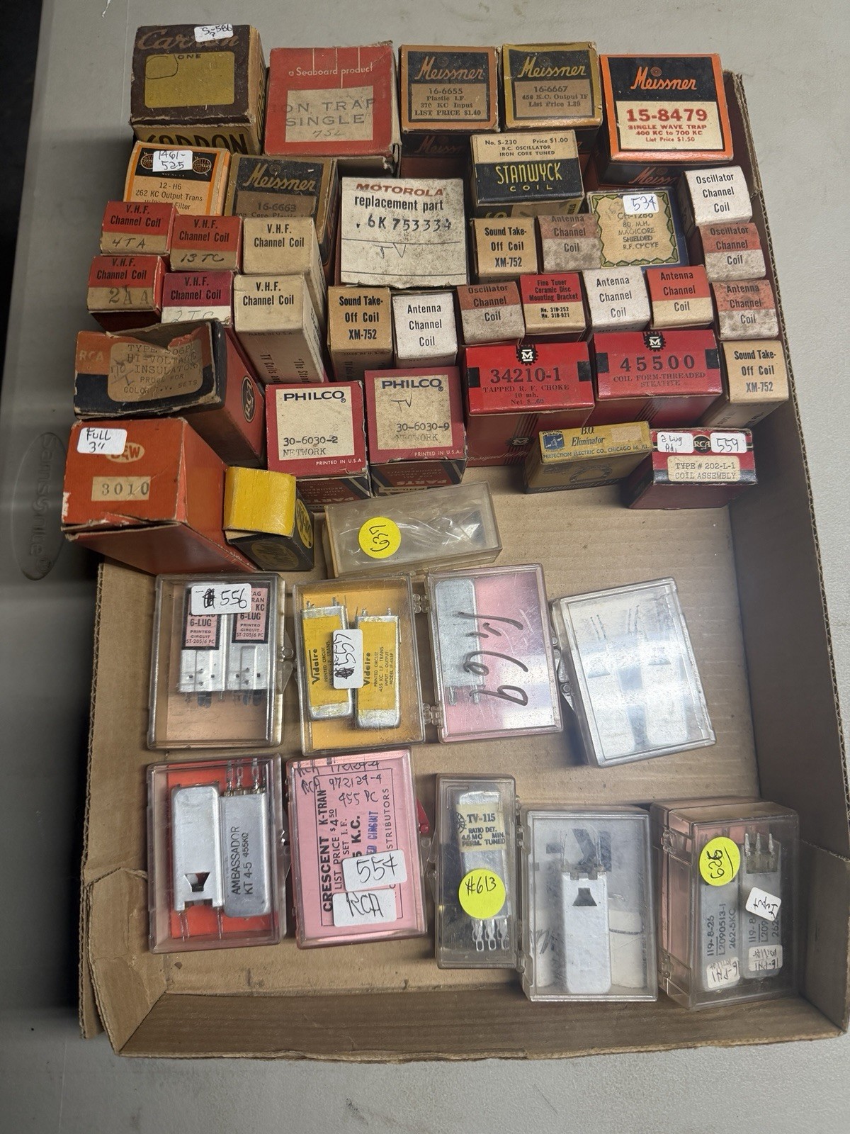 Asst. Of 88 Vintage Radio Parts – Coils, Chokes And More! All NOS!