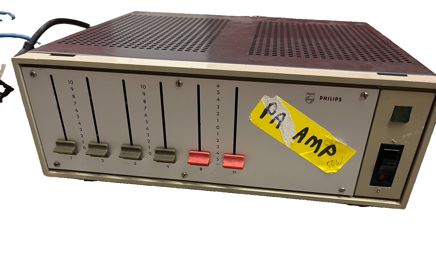 Philips LBB1251 Vintage Tube PA Amplifier Mixer Powers On Tubes Glow