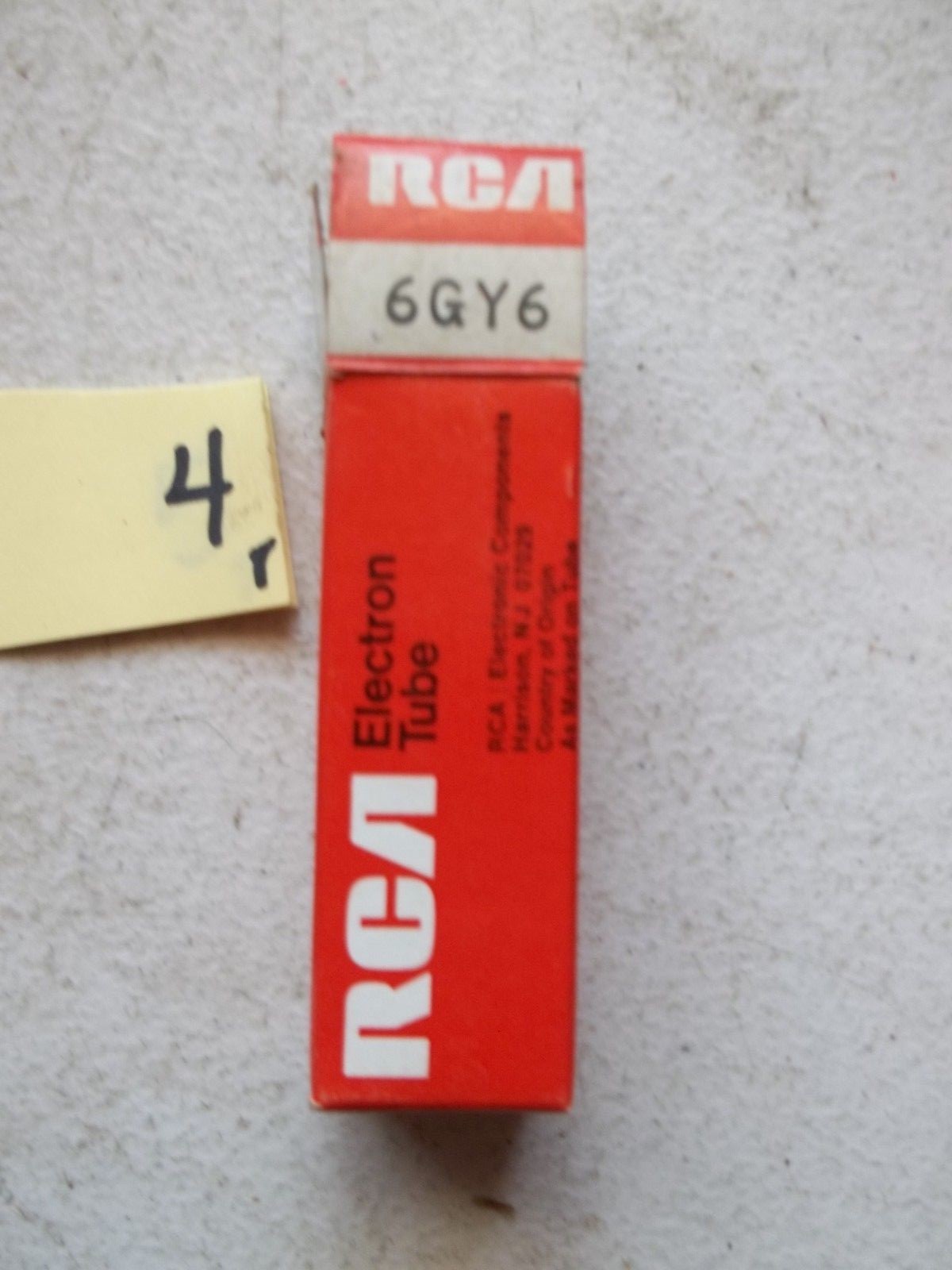 LOT OF 4 NEW IN BOX RCA ELECTRON TUBE 6GY6 (332)